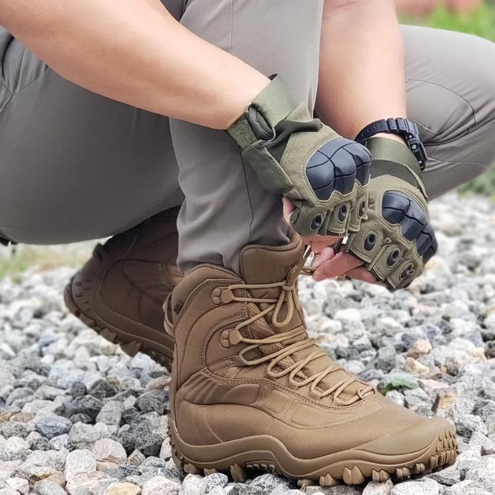 Men's Tactical Boots 8'' Mid Combat Boots Waterproof Military Boots